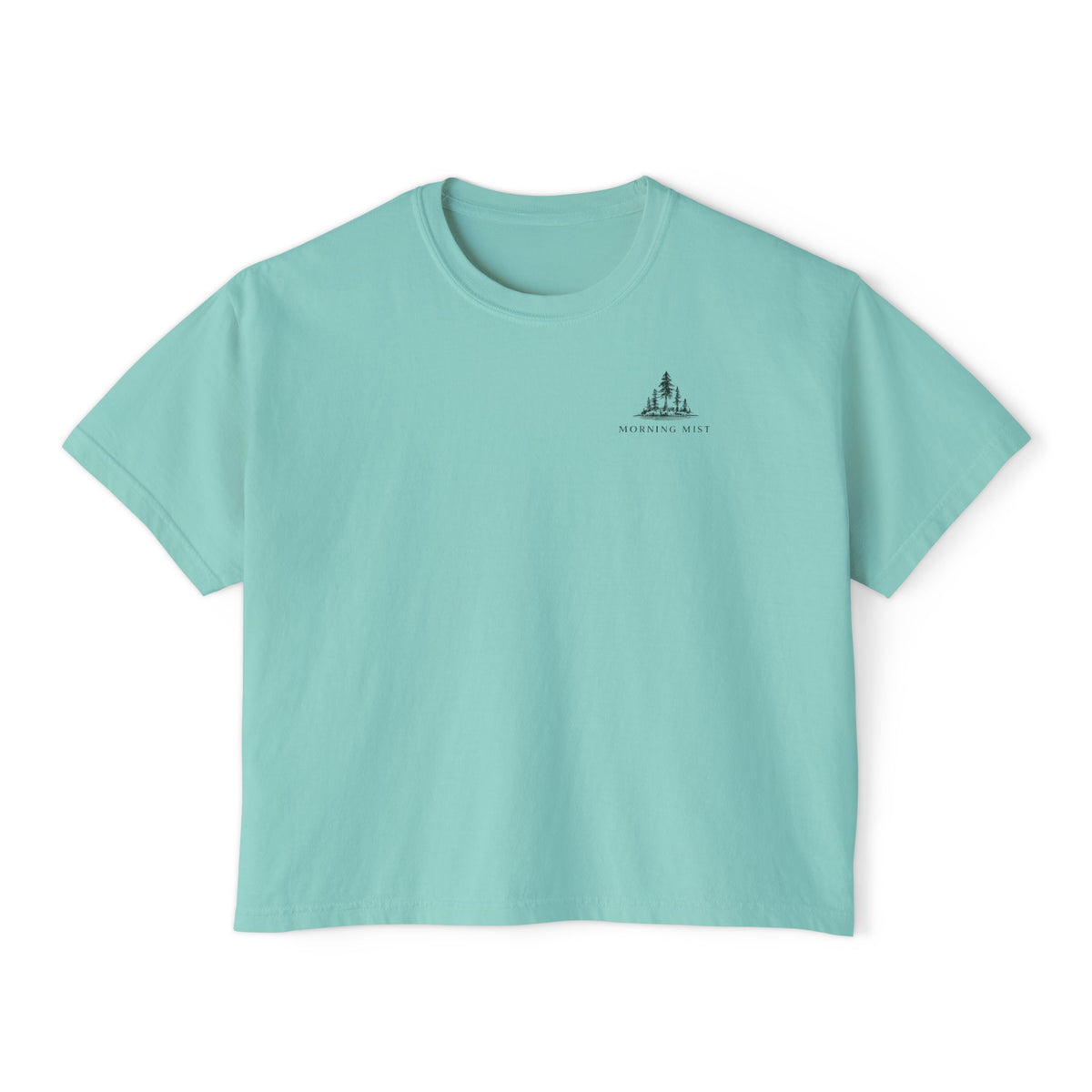 Fresh Starts Morning Mist Women's Boxy Tee — Sunrise Lake Graphic Tee