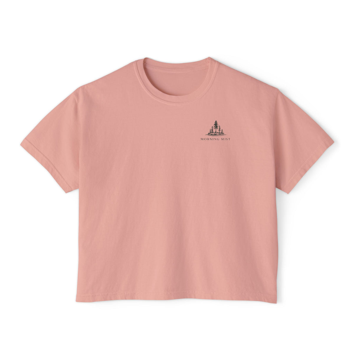 Fresh Starts Morning Mist Women's Boxy Tee — Sunrise Lake Graphic Tee